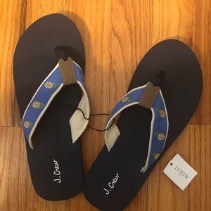 Pineapple J. Crew Flip flops